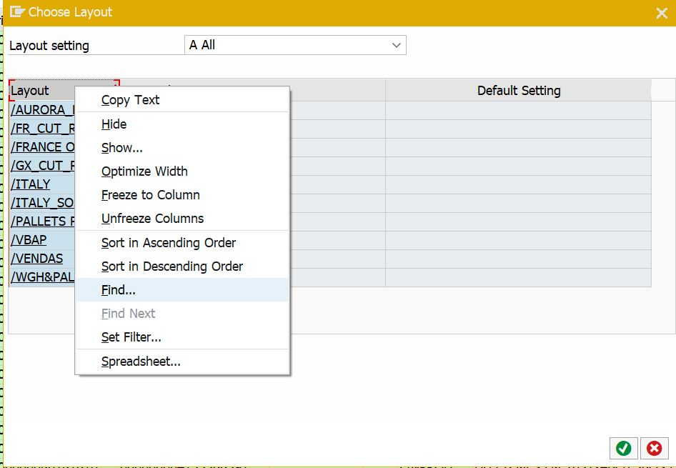 Sélectionner Find dans le menu contextuel